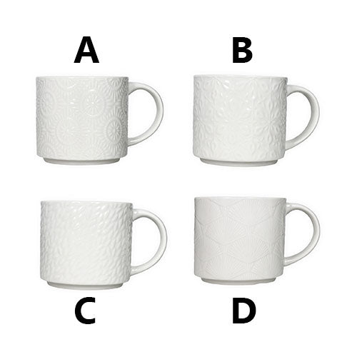 TAZZA BIANCA VARI DECORI 460 ML 83495 BRANDANI