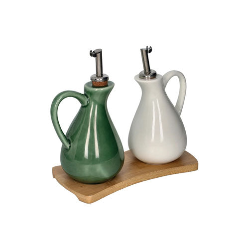 OLIO ACETO CON VASSOIETTO "PORCELLANA BAMBOO" 51935 BRANDANI