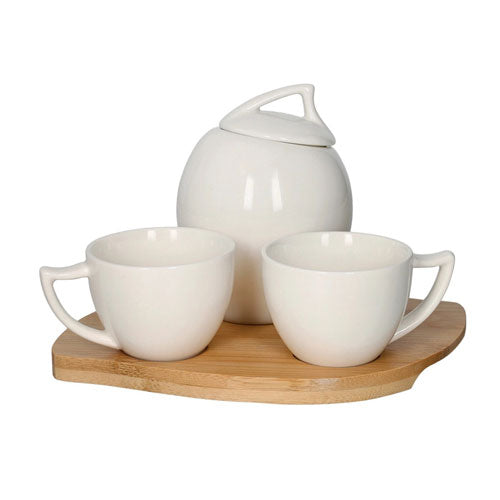 COFFEE SET CON VASSOIETTO "PORCELLANA BAMBOO" 51937 BRANDANI