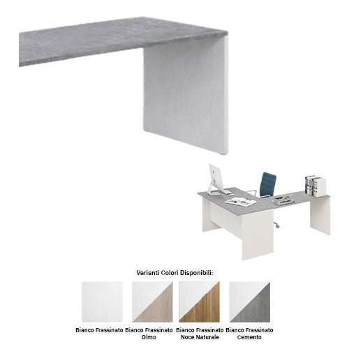 PROLUNGA PER SCRIVANAIA 120 X 60 CM BIANCO-CEMENTO LIN #cat