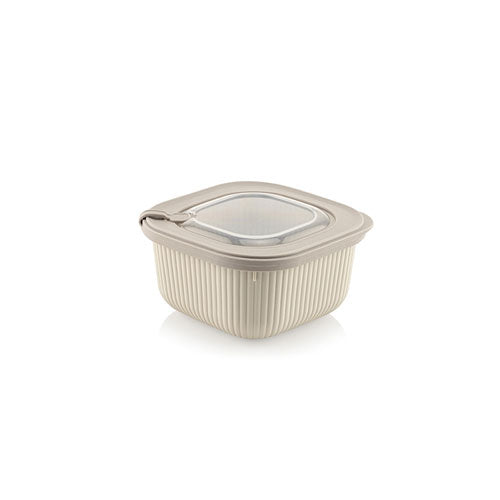 CONTENITORE QUADRATO "EASYLINE" BEIGE 1100 CC 7754211 H&H