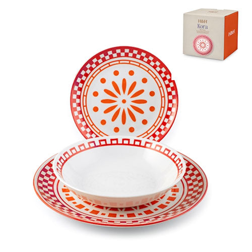 SERVIZIO PIATTI 18 PZ "COUPE KORA" 8814600 H&H
