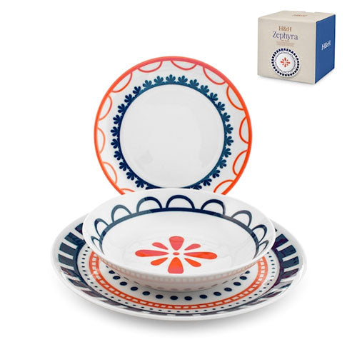 SERVIZIO PIATTI 18 PZ "COUPE ZEPHYRA" 8814700 H&H