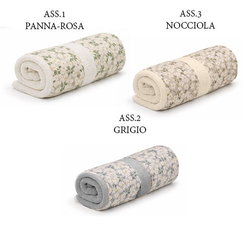 ASCIUGAMANO SET 1+1 \"MARGHERITA\" ASSORTITI FERLEN