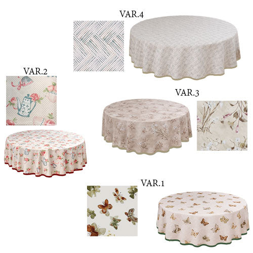 TOVAGLIA 180 X 180 CM TONDA "ARMONIA"ASSORTITI VINGI