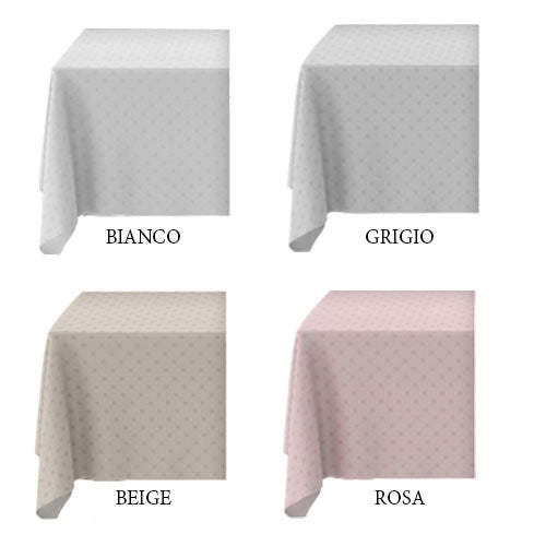 TOVAGLIA 140 X 250 CM 12 POSTI "PARIGI" CON TOVAGLIOLI PREZIOSA