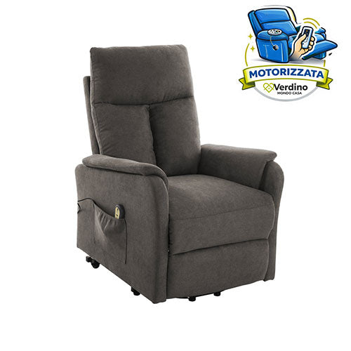 POLTRONA RELAX MOTORIZZATA "MOIRA" 1 MOTORE TORTORA 0051874 #cat