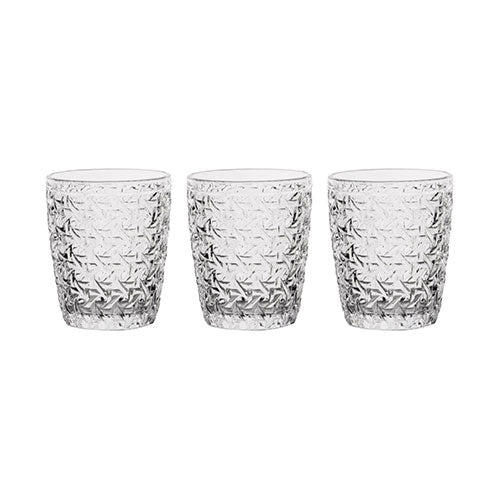 BICCHIERE ACQUA 3 PZ "CUZCO" TRASPARENTE  0050060 CASA COLLECTION