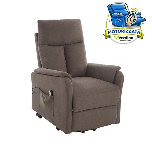 POLTRONA RELAX MOTORIZZATA "MOIRA" 1 MOTORE MARRONE 0052320 #cat