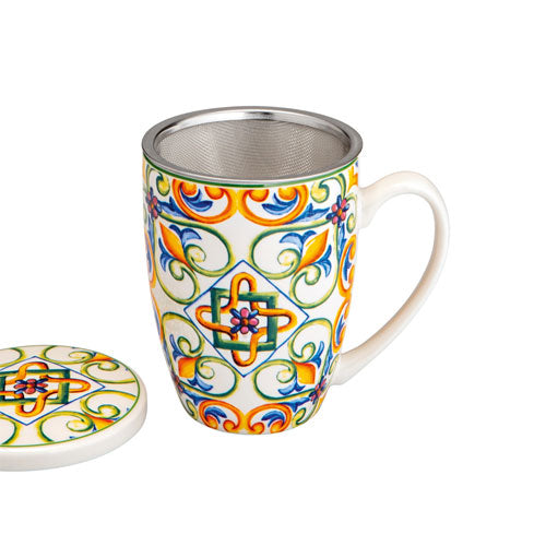 MUG "MEDICEA" GIGLIO CON INFUSORE 53713 BRANDANI