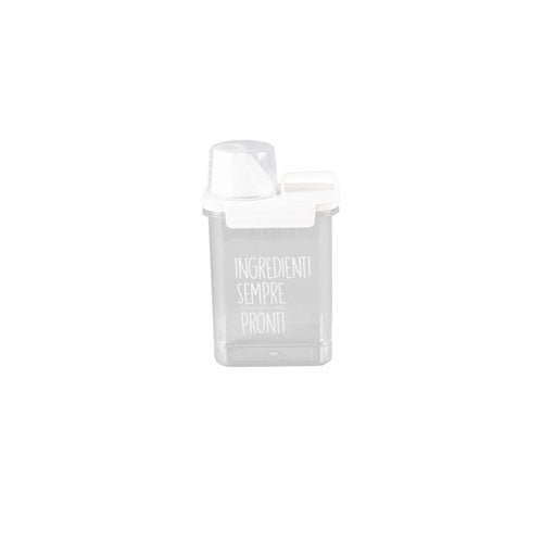 BARATTOLO DOSATORE CON MISURINO "INGREDIENTI SEMPRE PRONTI" PET/PP/AS 50119 BRANDANI