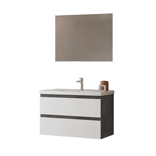 MOBILE BAGNO "GRACE 4" 100 CM LAMIERA OSSIDATA-BIANCO LUCIDO DAFNE2100QUBIFL02 #cat