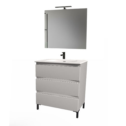MOBILE BAGNO "DAFNE 2" 80 CM BIANCO LUCIDO DAFNE280BILUFL02 #cat