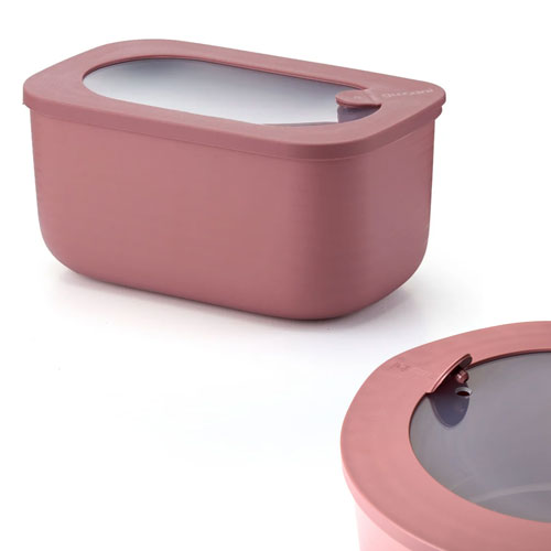 CONTENITORE "STORE&MORE BIO FOOD STORAGE" RETTANGOLARE BASSO MAUVE 171002272 GUZZINI