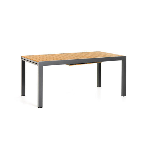 TAVOLO ALLUNGABILE "TROPEA" STONE 160-240 X 90 CM ANTRACITE #cat