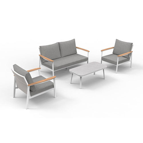 SET GIARDINO "RIVA" 5 POSTI BIANCO #cat