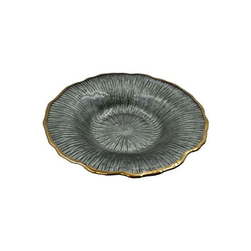 PIATTO VETRO 30 CM VERDE LD63 S.I.PAR