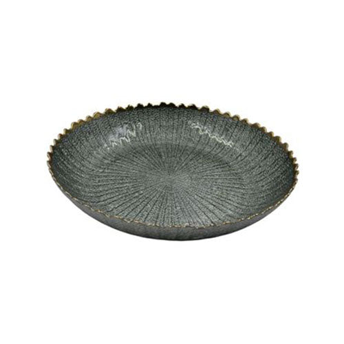 PIATTO VETRO 32 CM VERDE LD64 S.I.PAR