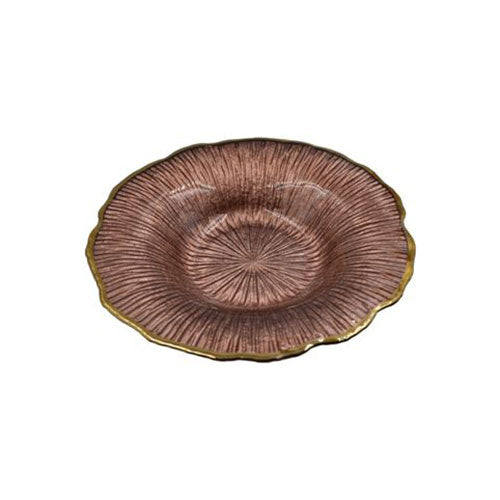 PIATTO VETRO 30 CM MARRONE LD68 S.I.PAR