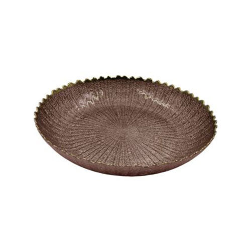 PIATTO VETRO 32 CM MARRONE LD69 S.I.PAR