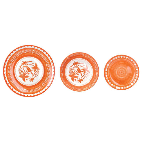 SERVIZIO PIATTI 18 PZ "TUKA-TUKA" ARANCIO 51888 BRANDANI