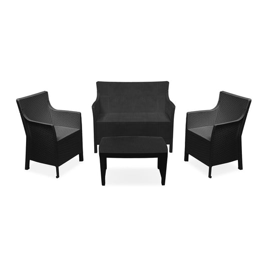 SET GIARDINO OLIVO 4PZ ANTRACITE 215651 #CAT
