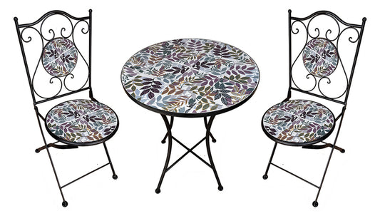 TAVOLO MOSAICO CON 2 SEDIE CM60X75 OLBIA 214948 #CAT