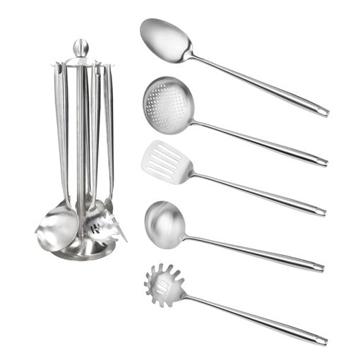 PORTAMESTOLI CON 5 MESTOLI ACCIAIO INOX 52101 BRANDANI