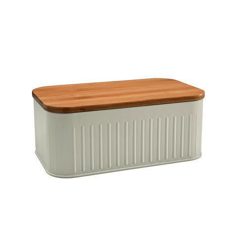 PORTAPANE CON TAGLIERE BAMBOO 30,5 CM AVORIO METAL 53816 BRANDANI