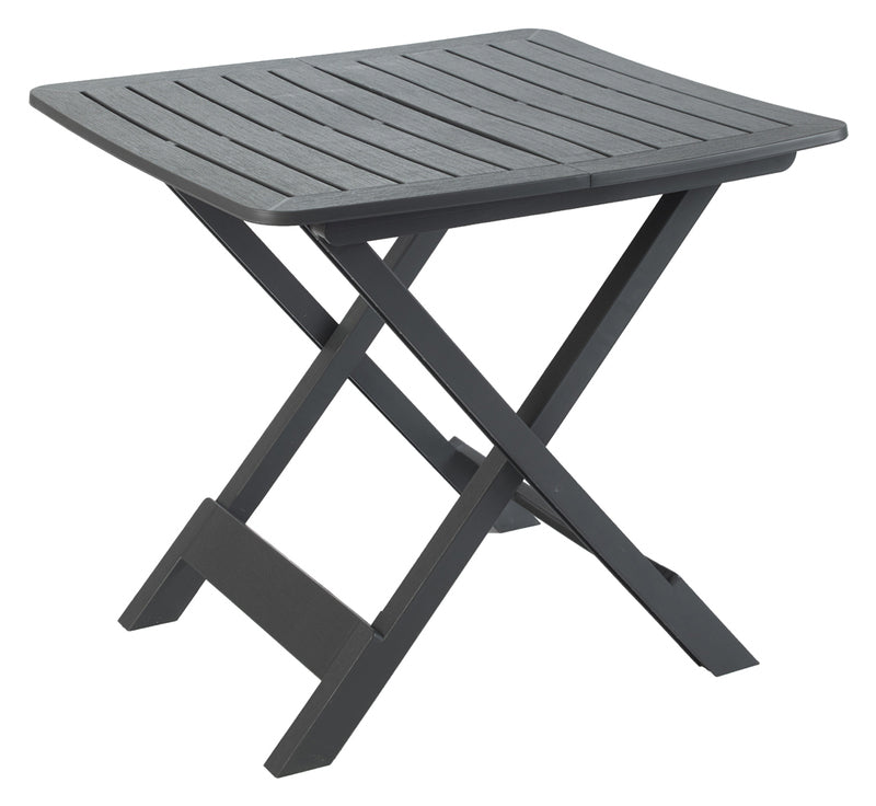 TAVOLO RESINA PIEGHEVOLE TEVERE ANTRACITE 80X72X70 210614 #CAT