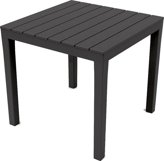 TAVOLO RESINA QUADRATO BALI ANTRACITE 78X78X72 189560 #CAT