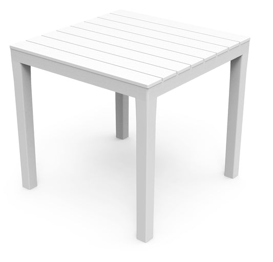 TAVOLO RESINA QUADRATO BALI BIANCO 78X78X72 189559#CAT