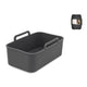 CONTENITORE SILICONE 23 X 14 CM RETTANGOLARE PER FRIGGITRICE AD ARIA GRIGIO H&H