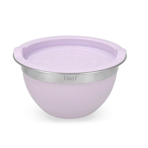 CONTENITORE CON COPERCHIO "MIXING BOWL" 0,6 LT LILLA INOX H&H