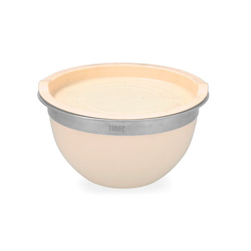 CONTENITORE CON COPERCHIO "MIXING BOWL" 1,5 LT AVORIO INOX H&H