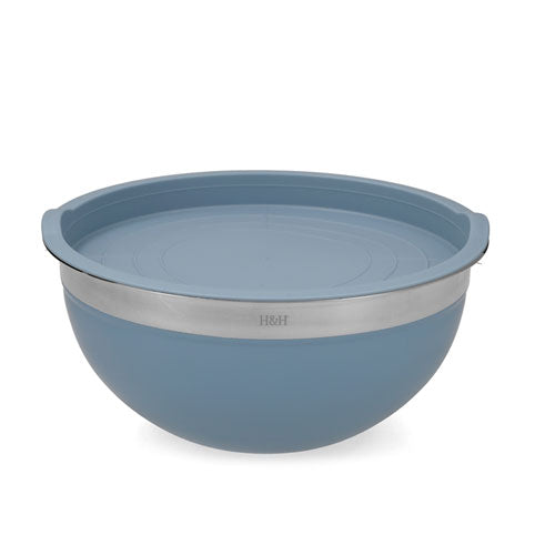CONTENITORE CON COPERCHIO "MIXING BOWL" 4 LT AZZURRO INOX H&H