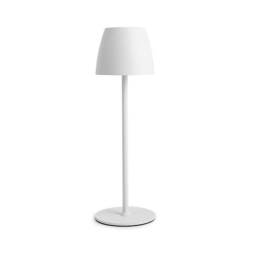 LAMPADA LED" EUREKA" RICARICABILE H 38 CM METAL BIANCO H&H