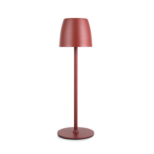 LAMPADA LED" EUREKA" RICARICABILE H 38 CM METAL ROSSO H&H