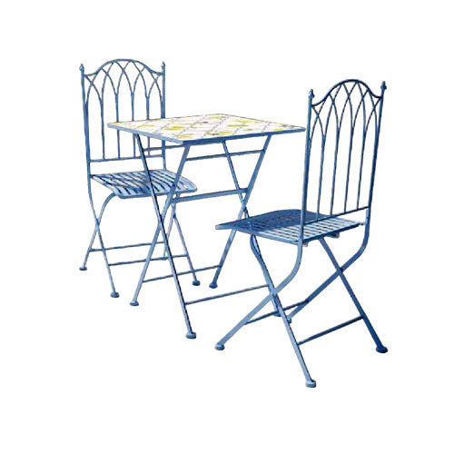 TAVOLO CON 2 SEDIE "CAPRI" 60 X 60 CM LEMON #cat