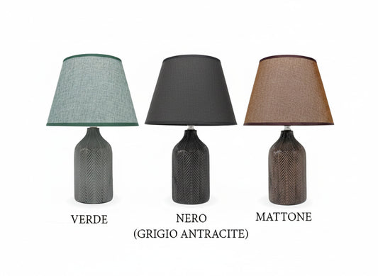 LAMPADA COMODINO SAM 25X25X38 CON PARALUME 156889