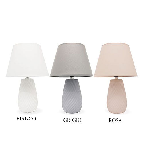 LAMPADA COMODINO LOGAN 25X25X38 CON PARALUME 156780