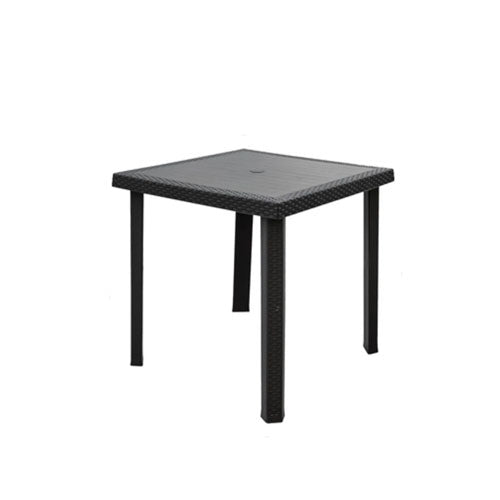 TAVOLO FIGARO RATTAN ANTRACITE 80x80 #cat