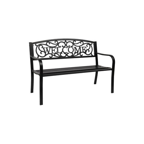 PANCHINA NERA RIFUGIO 127X60X87 510816 #cat