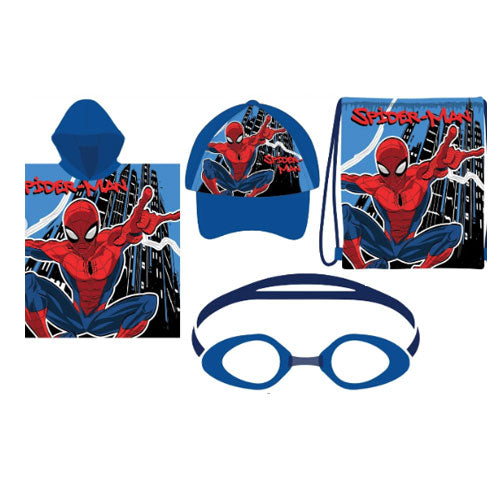 SET 4 PZ SPIDERMAN TELO,ZAINETTO,CAPPELLO,OCCHIALINI