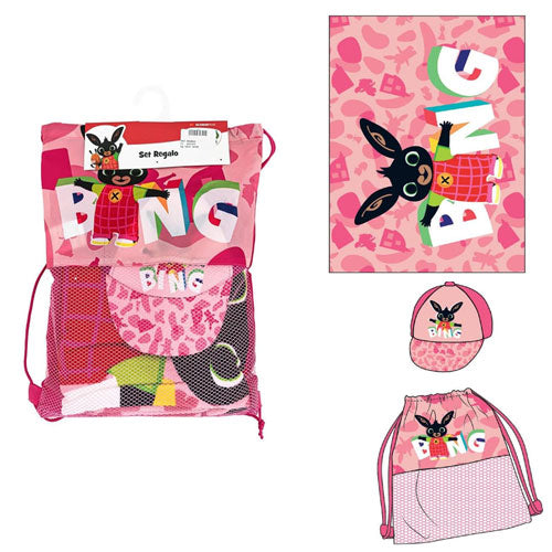 SET 3PZ BING ROSA TELO,ZAINETTO,CAPPELLO