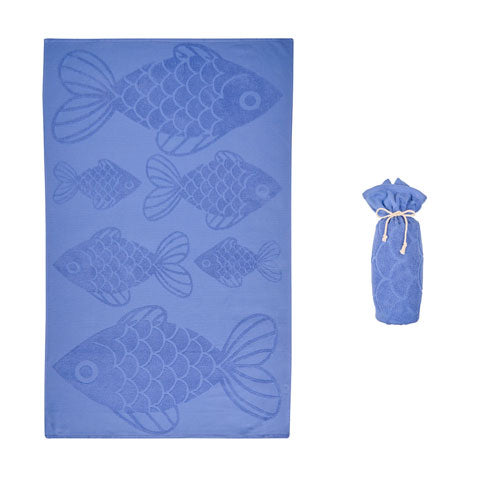 TELO MARE BEACH TOWEL VINGI OCEANO  BLU