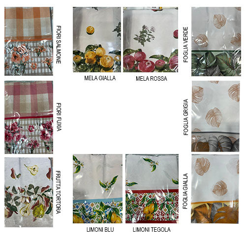 TOVAGLIA X 6 ORTENSIA CON TOVAGLIOLI MIS 140X180