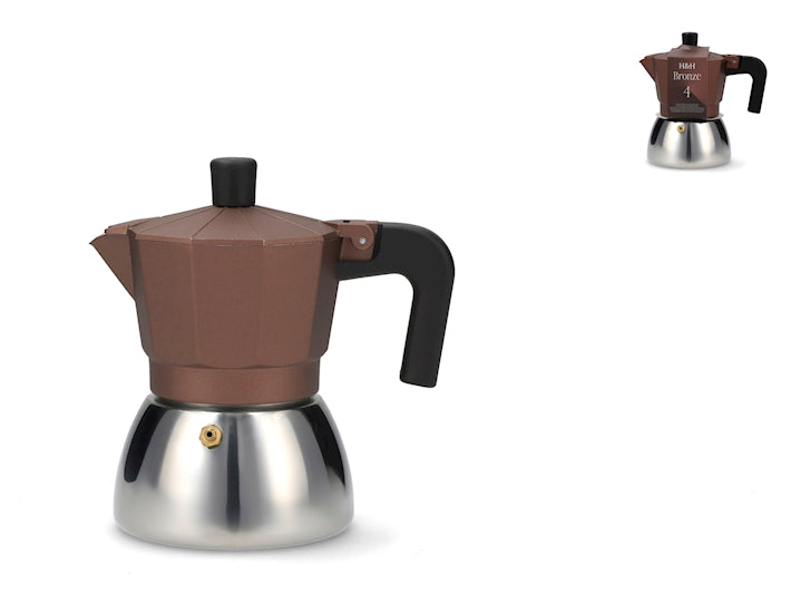 CAFFETTIERA ALLUMINIO/INOX BRONZE 4TZ