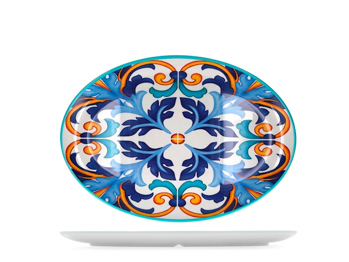 PIATTO MELAMINA DECOR OVALE 43X30X3