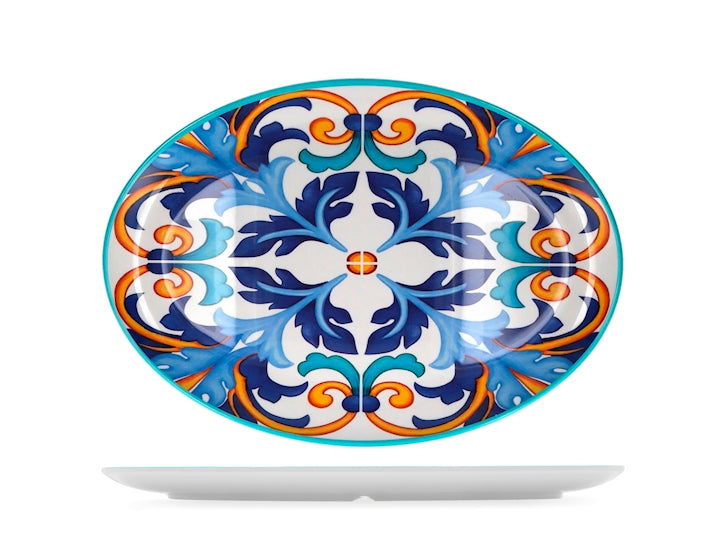 PIATTO MELAMINA DECOR OVALE 48X34X3